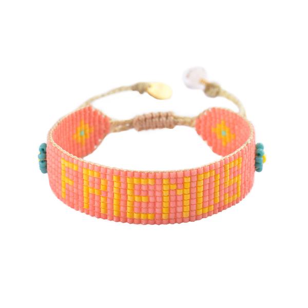 Beaded Friends Bracelet Pink