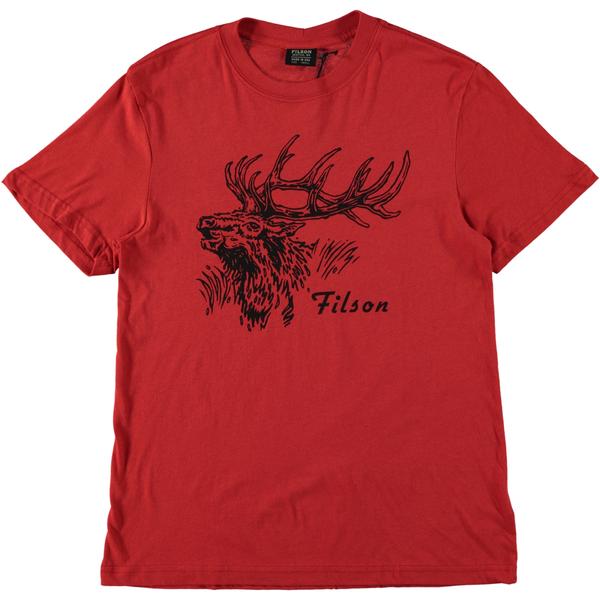 Filson S S Lightweight Outfitter T Shirt Red Stag