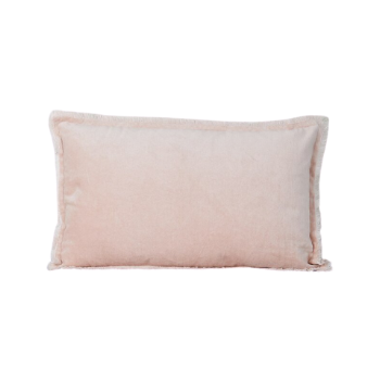 Viva Raise Uni Fara Pink Fringed Velvet Bed Cushion