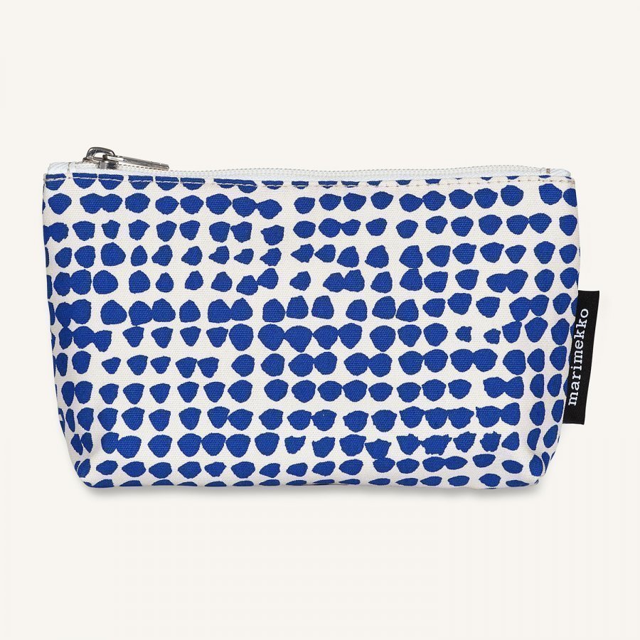 White and Blue Cosmetic Bag