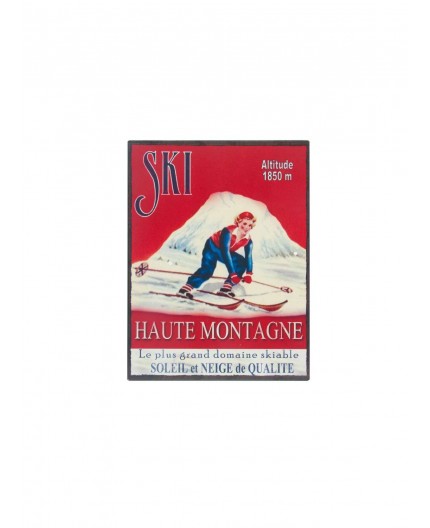 ANTIC LINE Wall Metal Sign "Ski Haute Montagne"