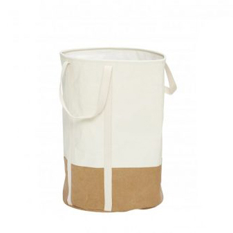 Hubsch Round Laundry Basket with Handles in Large