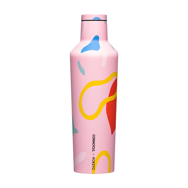 16oz Pink Poketo Party Canteen Bottle