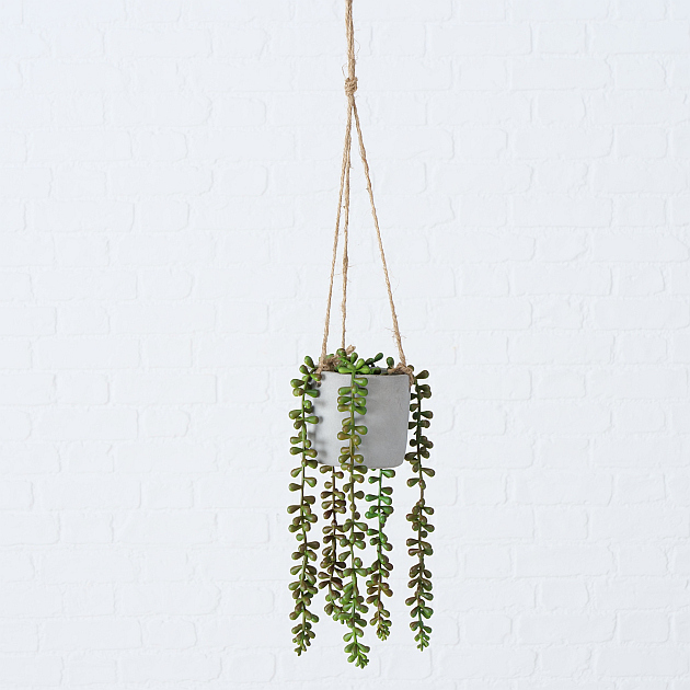 &Quirky Faux String of Pearls Hanging Plant