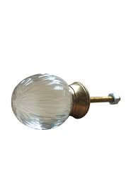 Chehoma Set of 2 Brass and Cristal Round  Handle