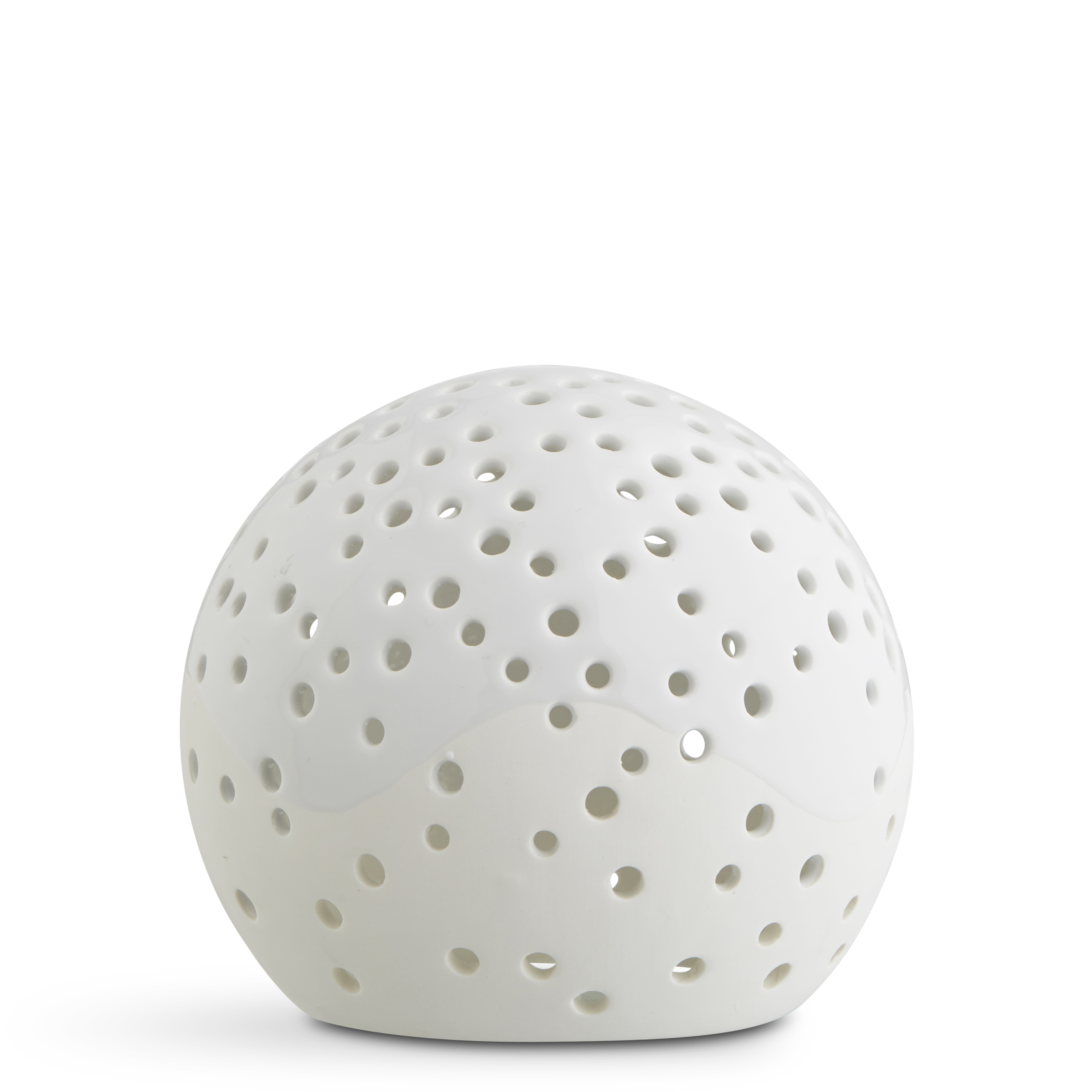 Kähler Nobili Round Ceramic Tealight Holder 14cm White 