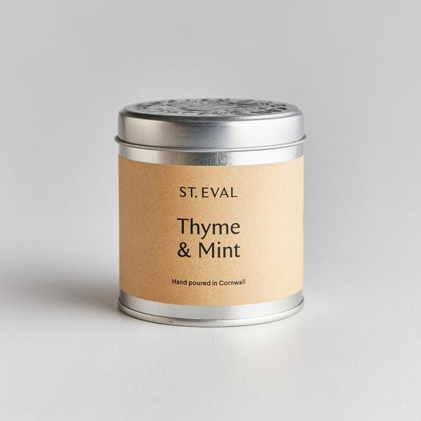 St Eval Thyme Mint Tin Candle