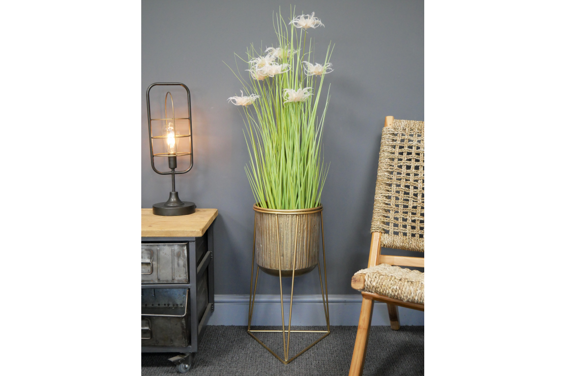 &Quirky Tall Gold Plant Stand