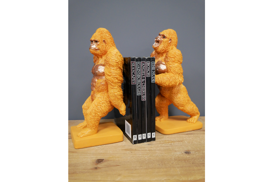 &Quirky Gorilla Push Me and Pull Me Bookends