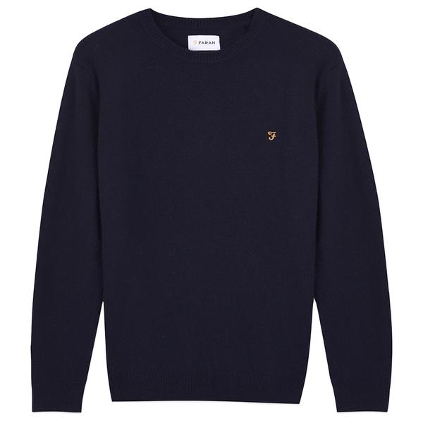 Navy Rosecroft Lambswool Crew Jumper