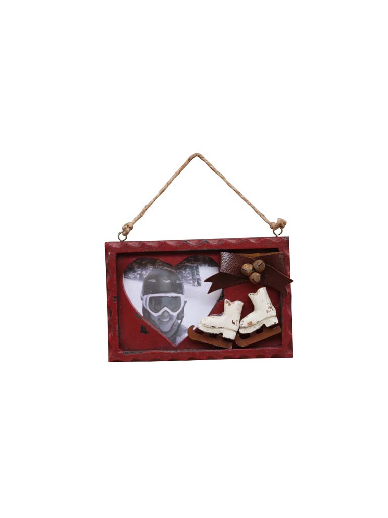 Chehoma Red Photo Frame with Ice Skates