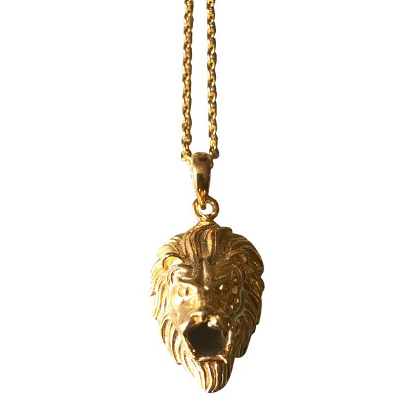 Gold Plated 925 Silver Lion Necklace