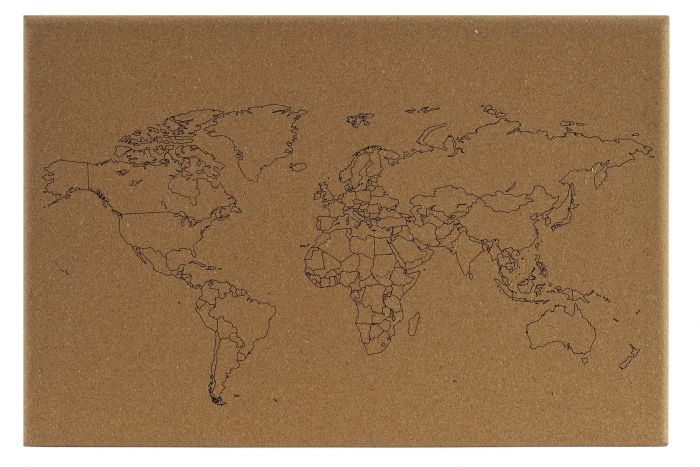 Item Internacional Memo World Map of Cork and Mdf