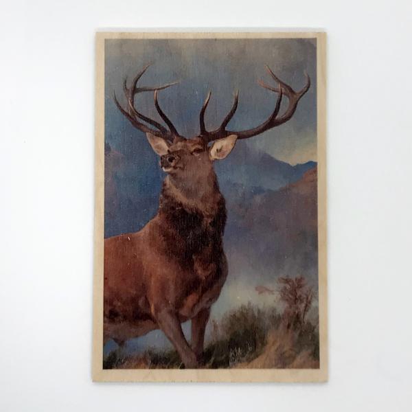 The Wooden Postcard Company The Monarch Of The Glen Wooden Postcard