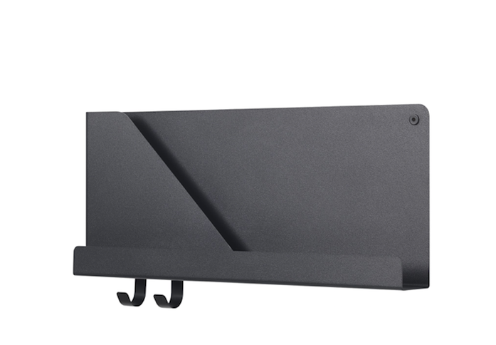 Muuto 51 w x 22 h cm Black Steel Folded Shelves