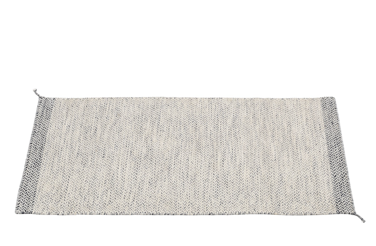 Muuto 85 x 140cm Off White Light Grey Wool PLY Rug