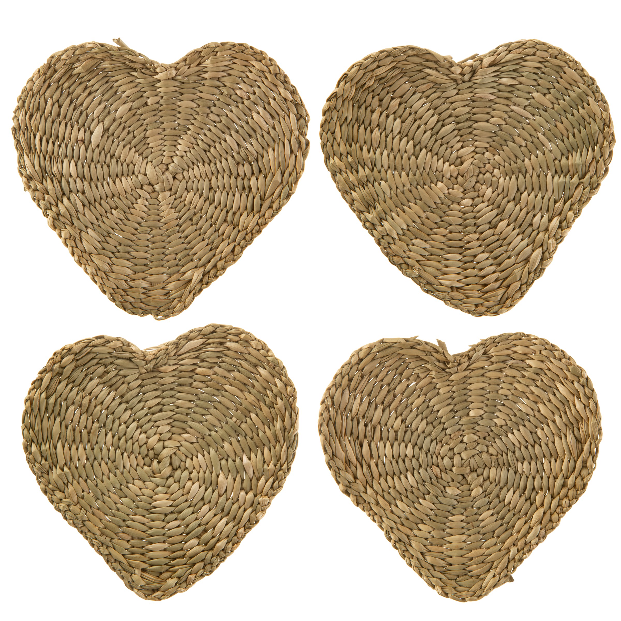 Sass & Belle  Set of 4 Heart Seagrass Coasters