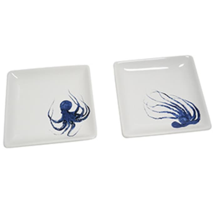 BySphere Ceramic Octopus Square Plate