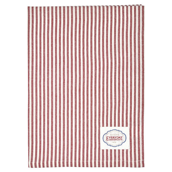 Green Gate Red Stripe Alice Tea Towel