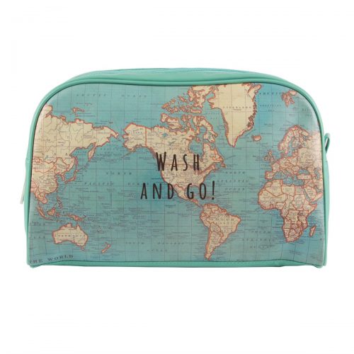 Sass & Belle  Wash and Go Map Toiletry Bag