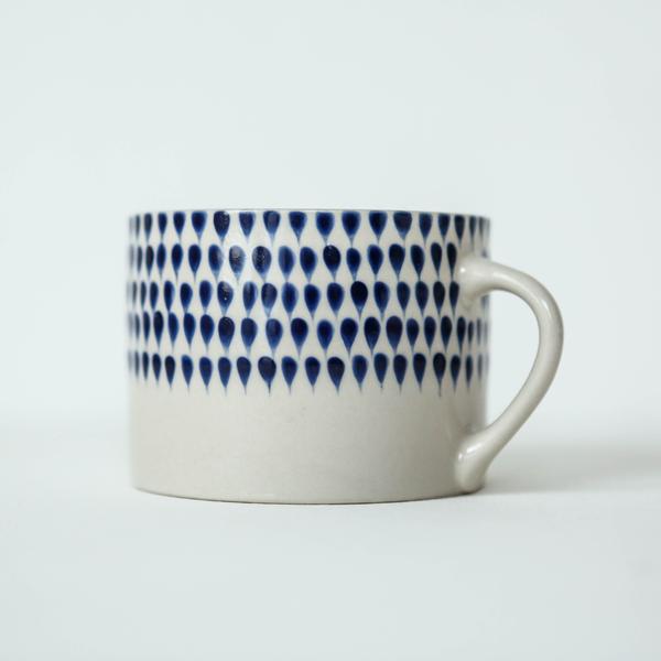 Indigo Drop Ceramic Mug - Large