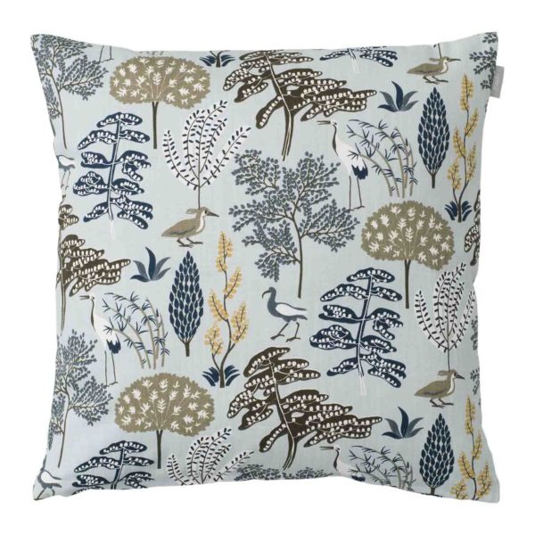 Spira of Sweden Blue Flora Cushion Cover