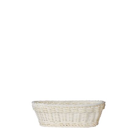 Fiorira' Un Giardino White Oval Braided Polypropylene Basket