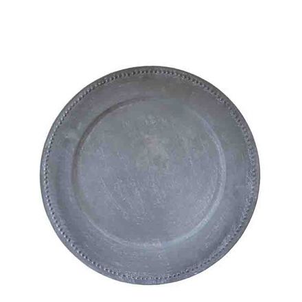 Fiorira' Un Giardino Dark Gray Zinc Underplate for Table - Set 2 Units
