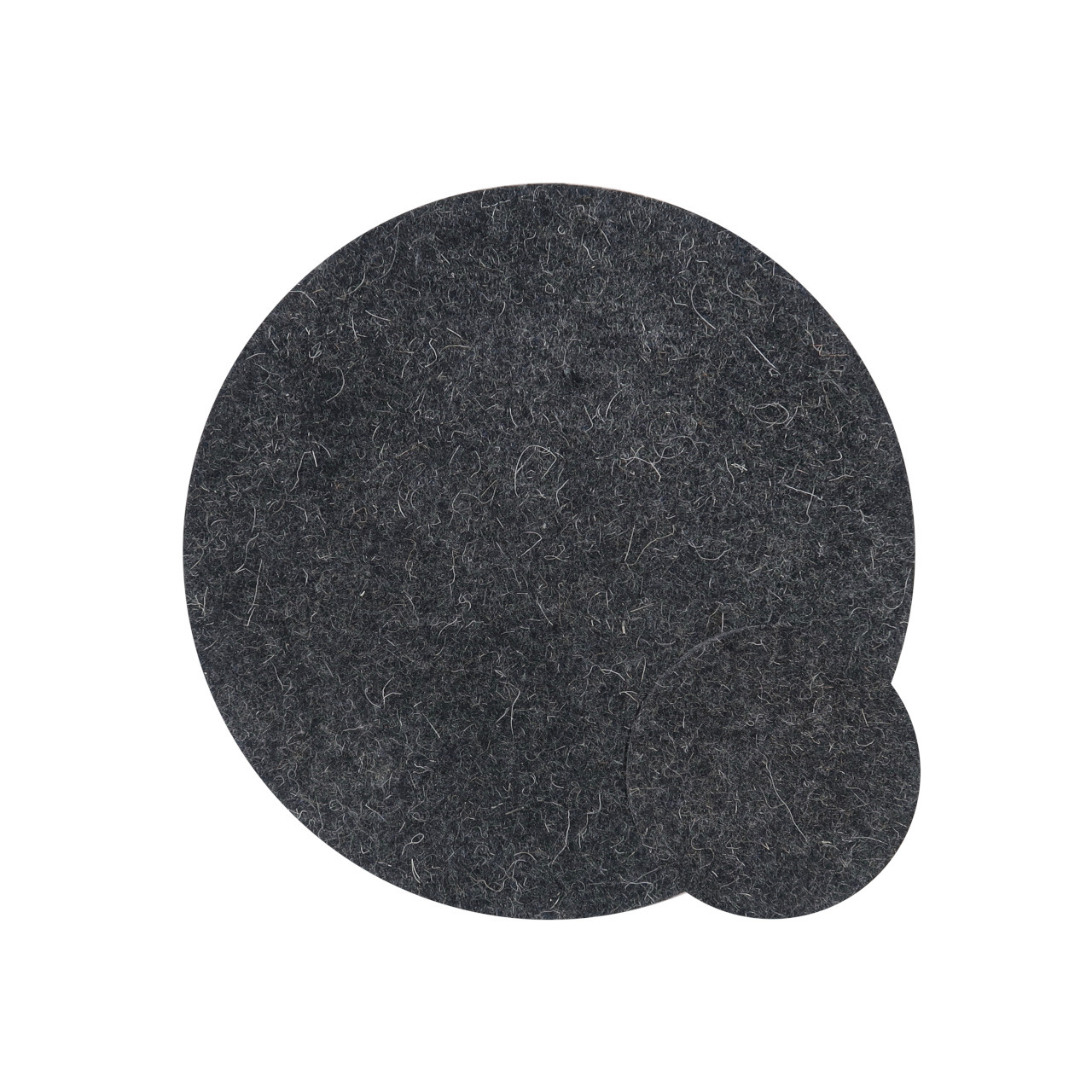 HAY Set of 4 Dark Grey Felt Placemats and Coasters