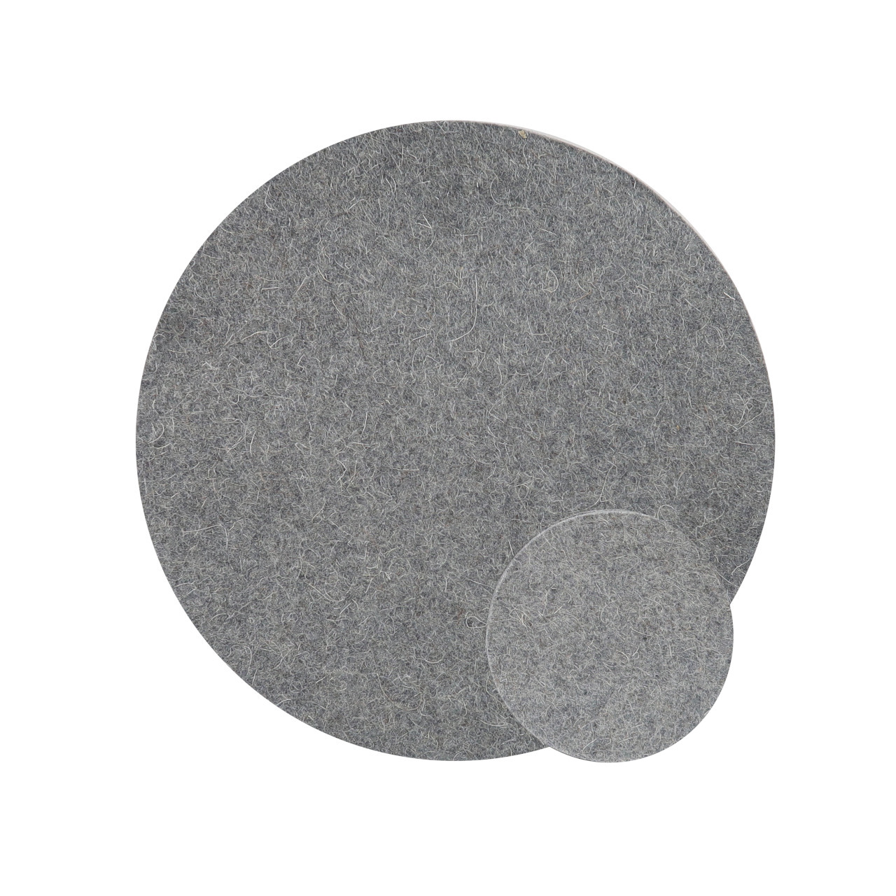 HAY Set of 4 Light Grey Felt Placemats and Coasters