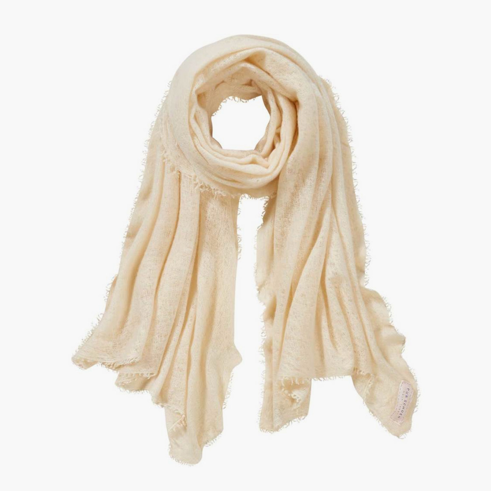 Pur Schoen Hand Felted Cashmere Soft Scarf - Puder + Gift