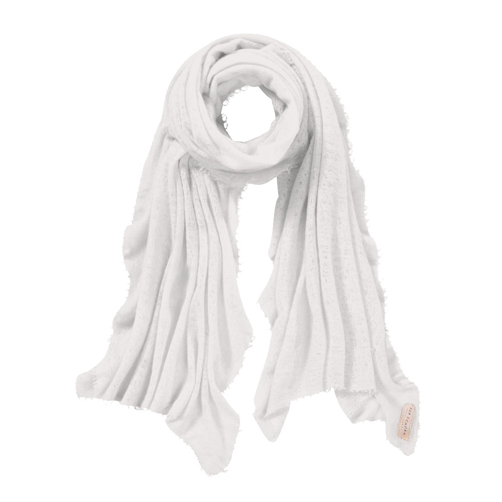 Pur Schoen Hand Felted Cashmere Soft Scarf - White + Gift