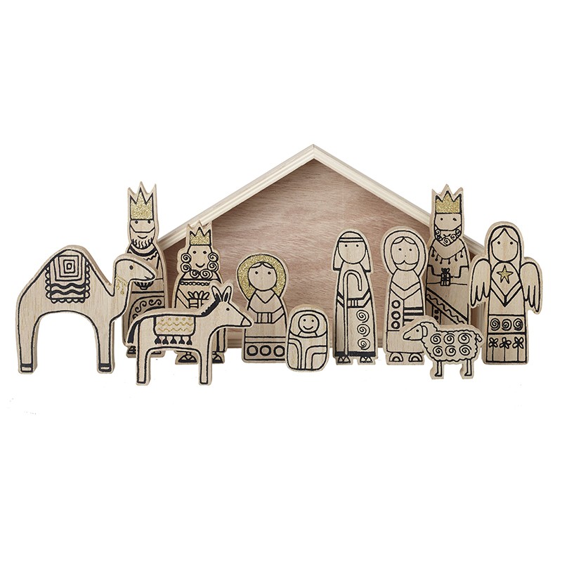 Wooden Nativity Set