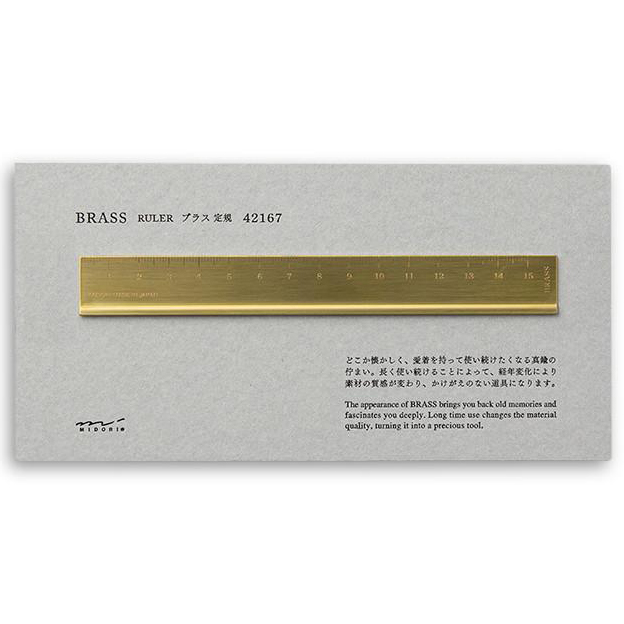 Traveler's Company Solid Brass Ruler 15cm