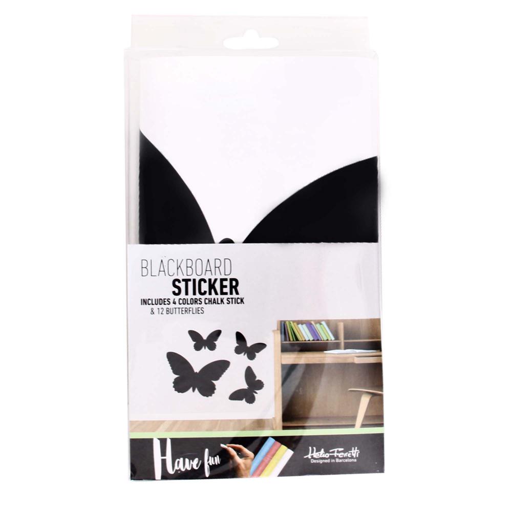 Helio Ferretti Chalkboard Butterflies Shape Stickers