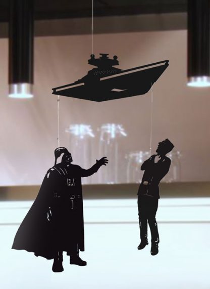 Perro Feo Workshop Silhouette Decorative Hanging Darth Vader Mobile