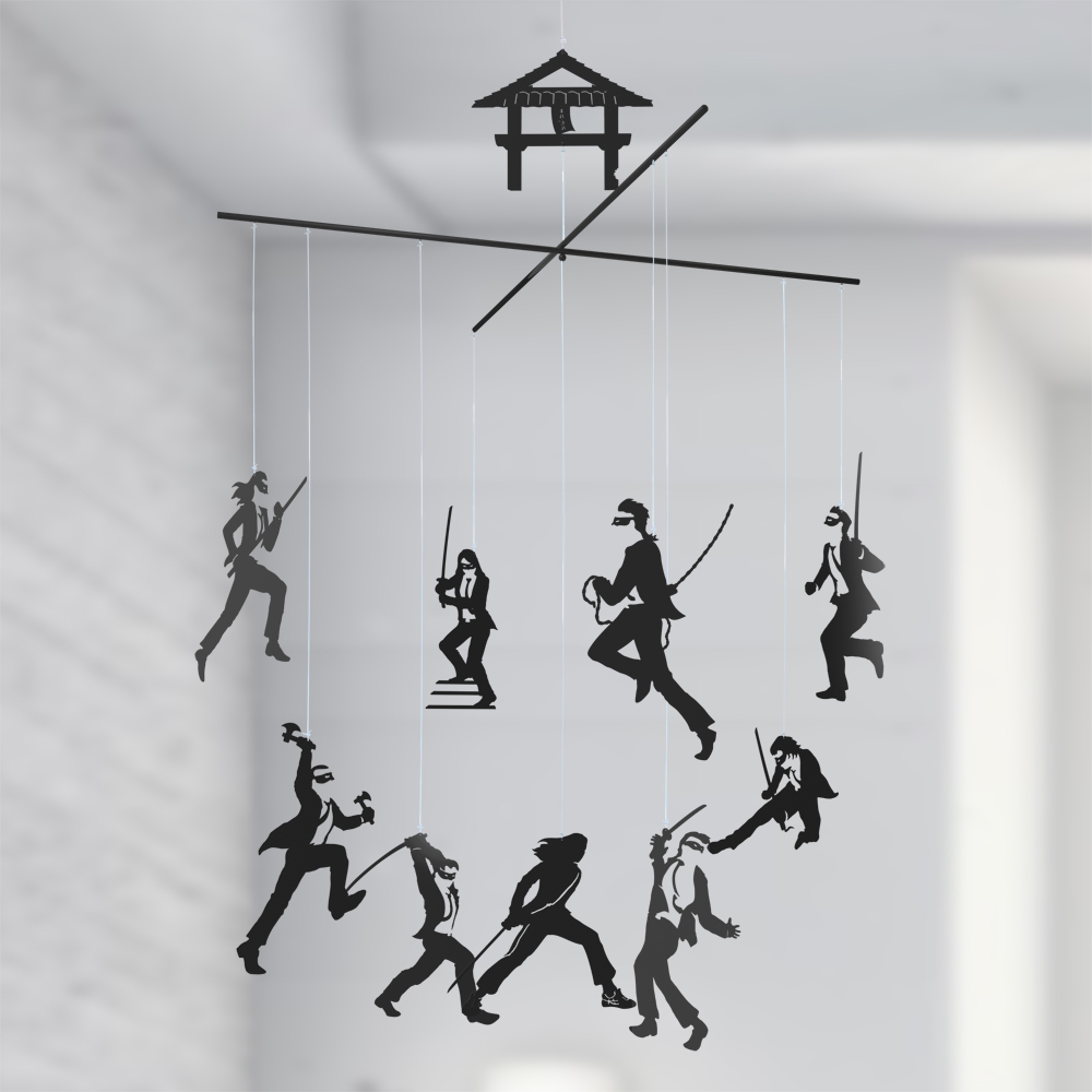Perro Feo Workshop Silhouette Decorative Hanging Kill Bill Mobile