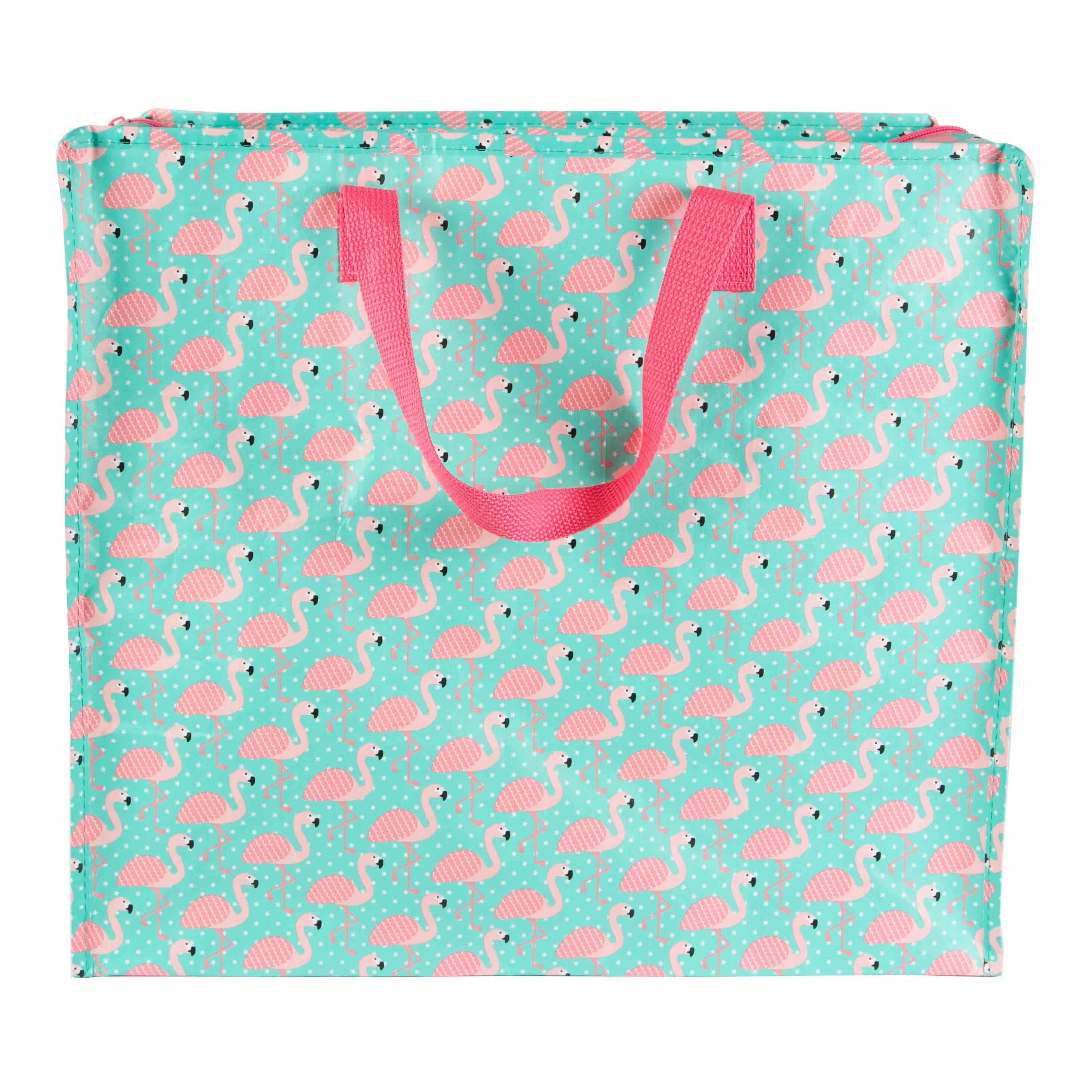 Sass & Belle  Turquoise Jumbo Flamingo Storage Bag