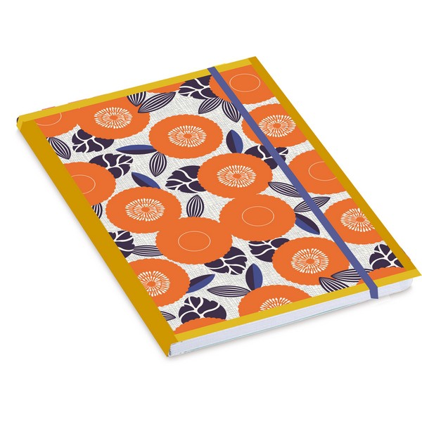 Mr&Mrs Clynk Orange Flowers Notebook
