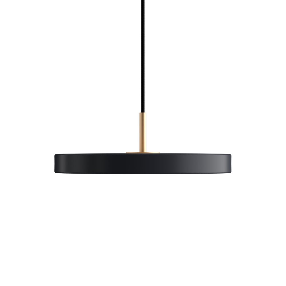 UMAGE Anthracite Mini Asteria Pendant Light with Brass Detail