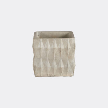 Pura Cal Square Concrete Vase II