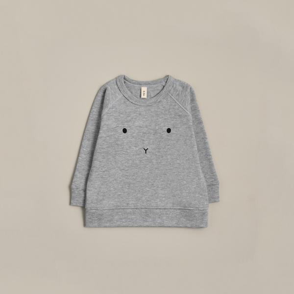 Organic Zoo Grey Melange Bunny Sweatshirt