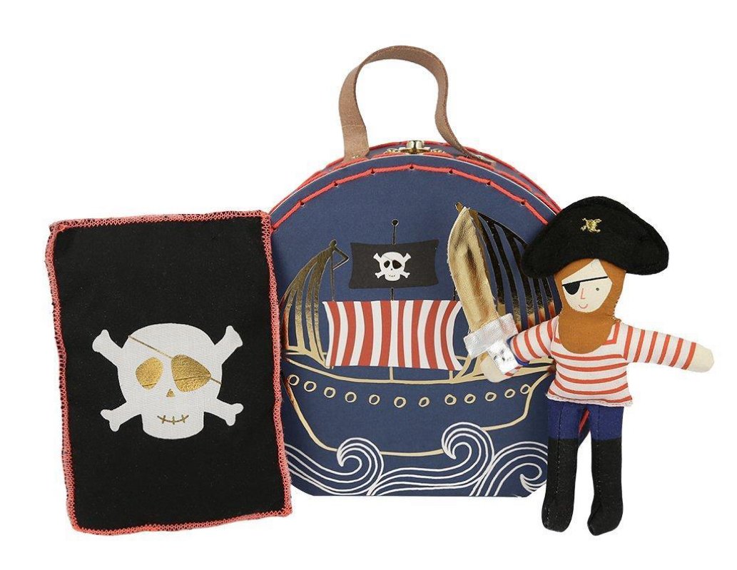 Suitcase With Mini Pirate Doll