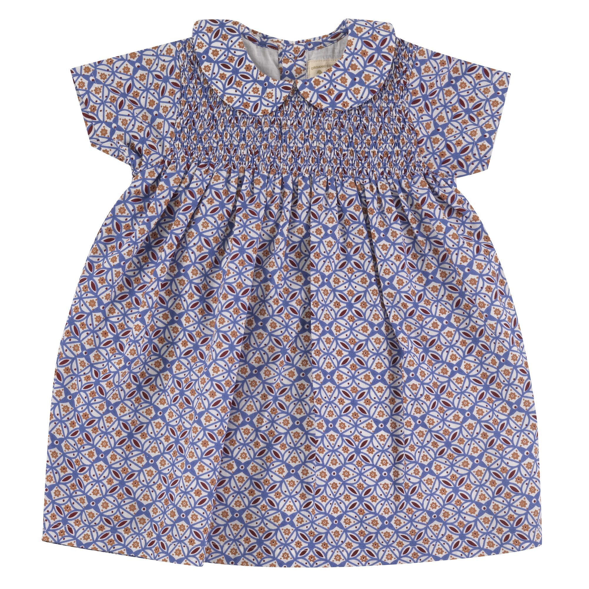 Pigeon Smock Peter Pan Collar Dress