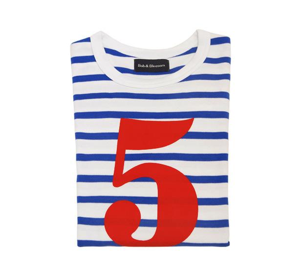 Breton Striped Number 5 T Shirt