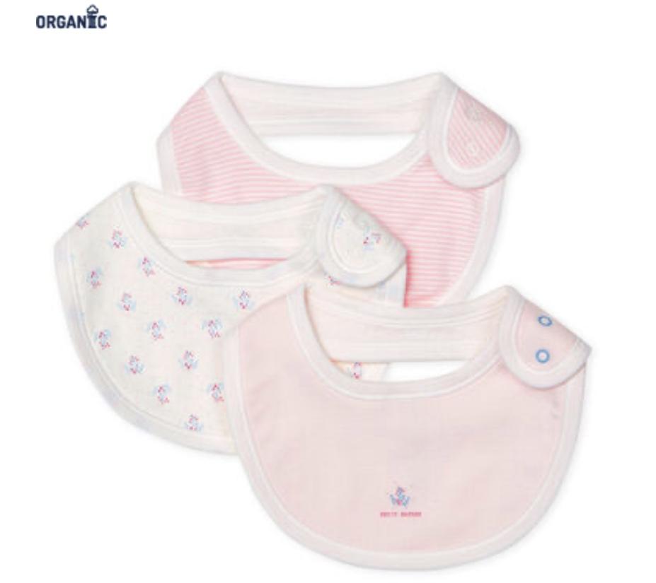 3 Pack Bibs Pink