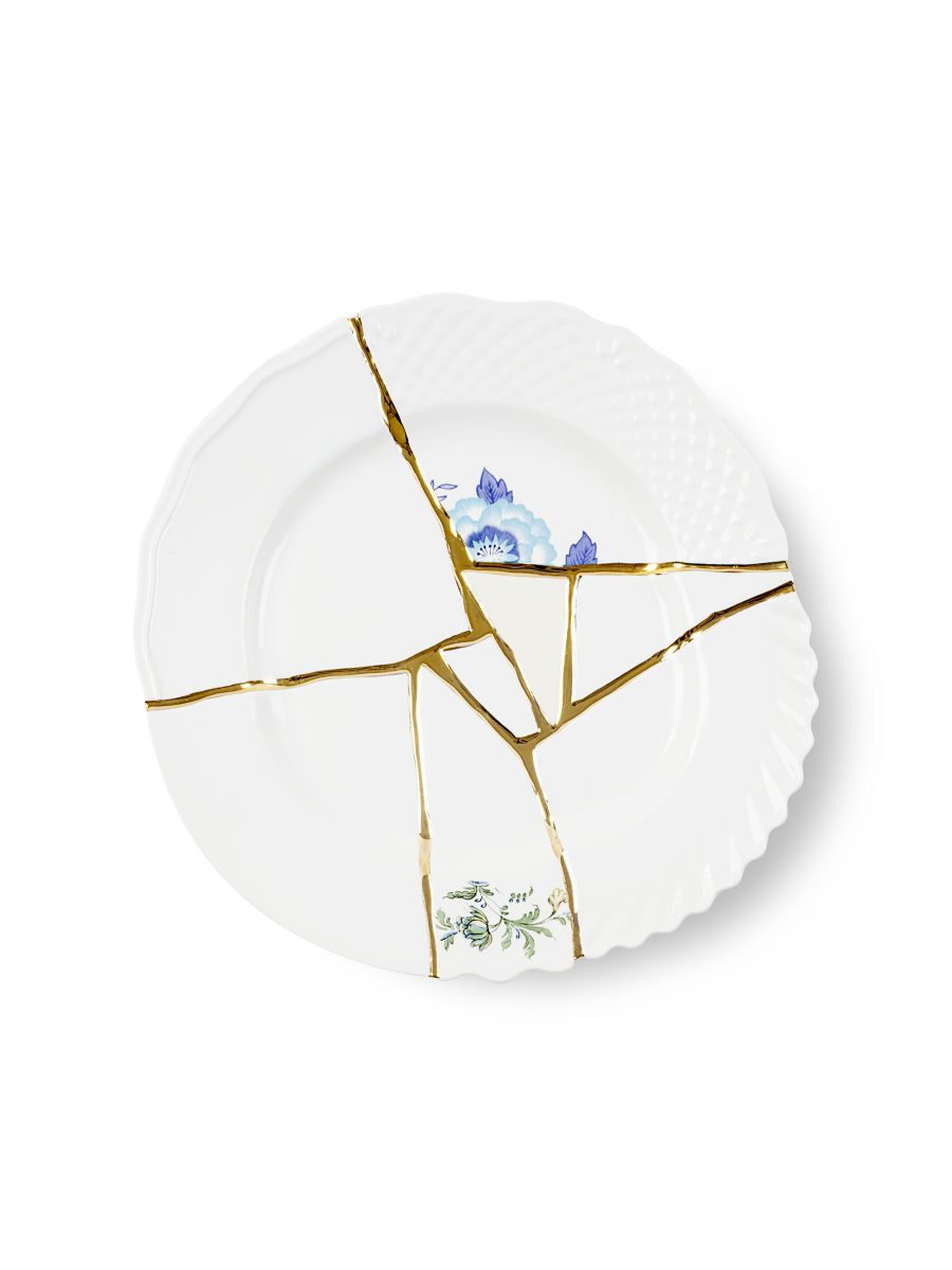 Seletti Kintsugi Dinner Plate Blue