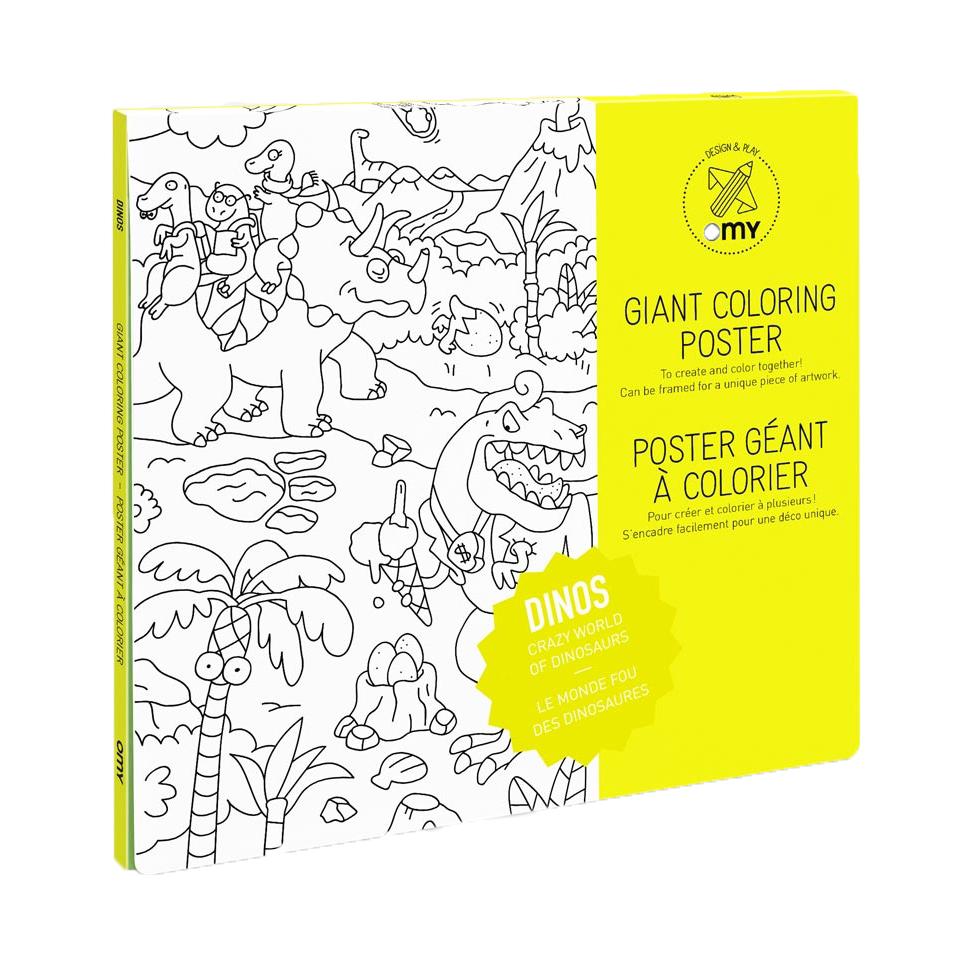 OMY Dinos Giant Colouring Poster