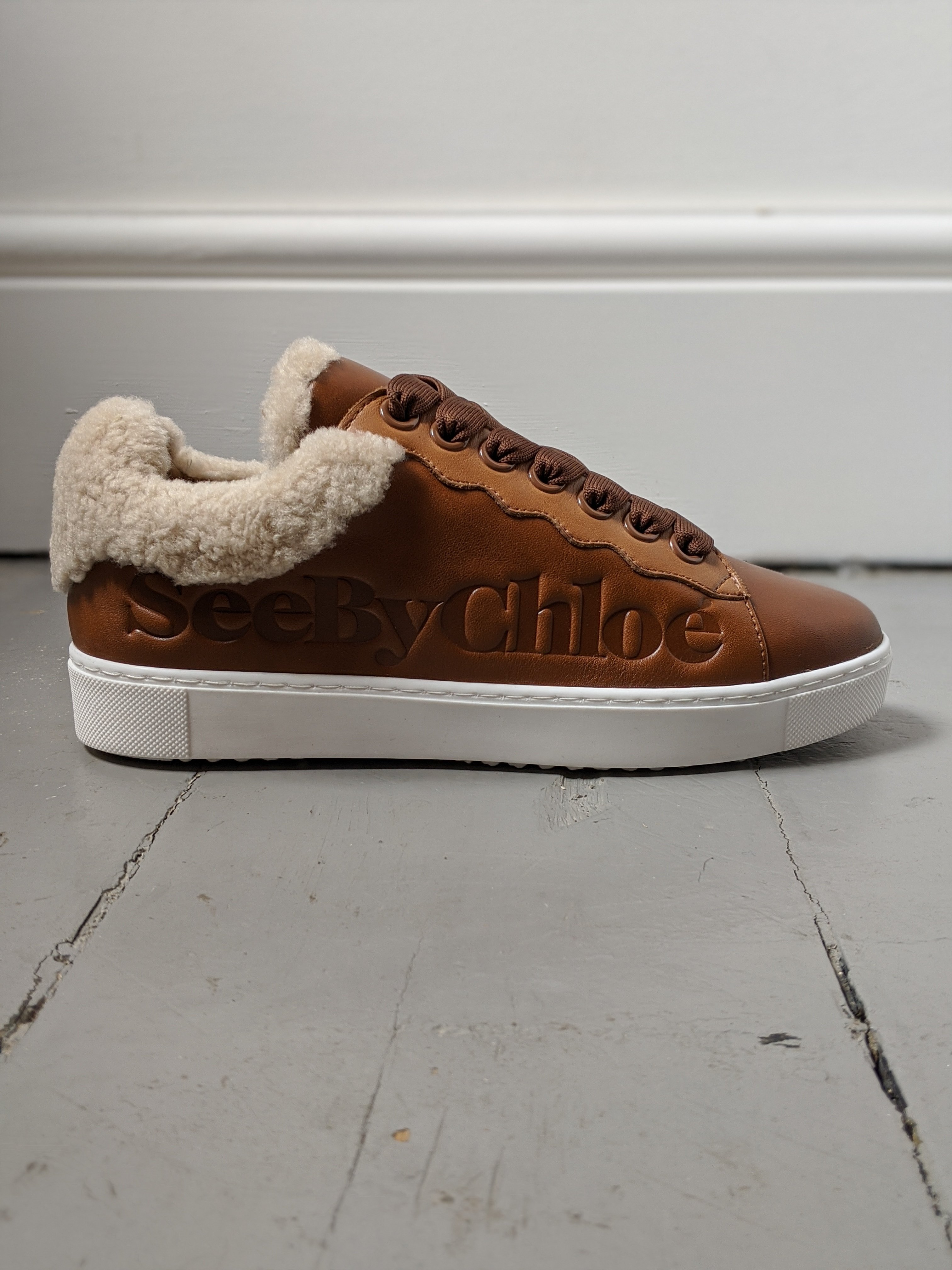 see by chloe shearling sneakers