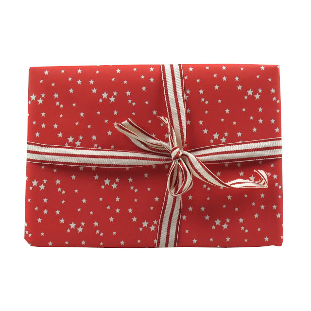 Black Bough 10 Sheets of Red Star Giftwrap
